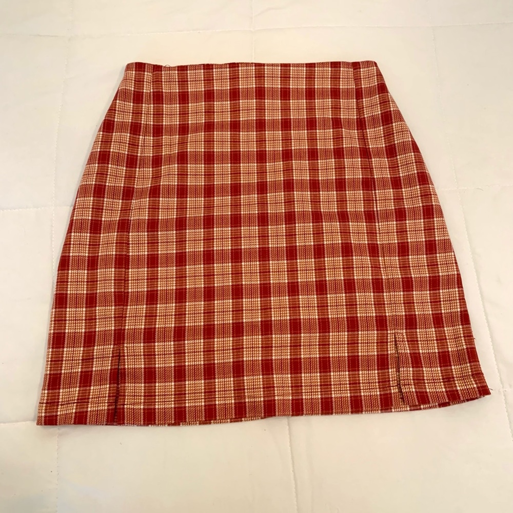brandy melville gingham skirt